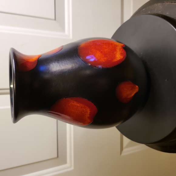 Mid Century Modern Poole Black & Red Fat Lava English Studio Art Pottery… - Picture 5 of 11